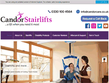 Tablet Screenshot of candorstairlifts.co.uk